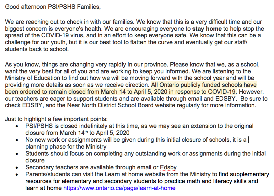 PSHGuidance's tweet image. And just in case you didn't see the e-mail from Ms. Buckland: