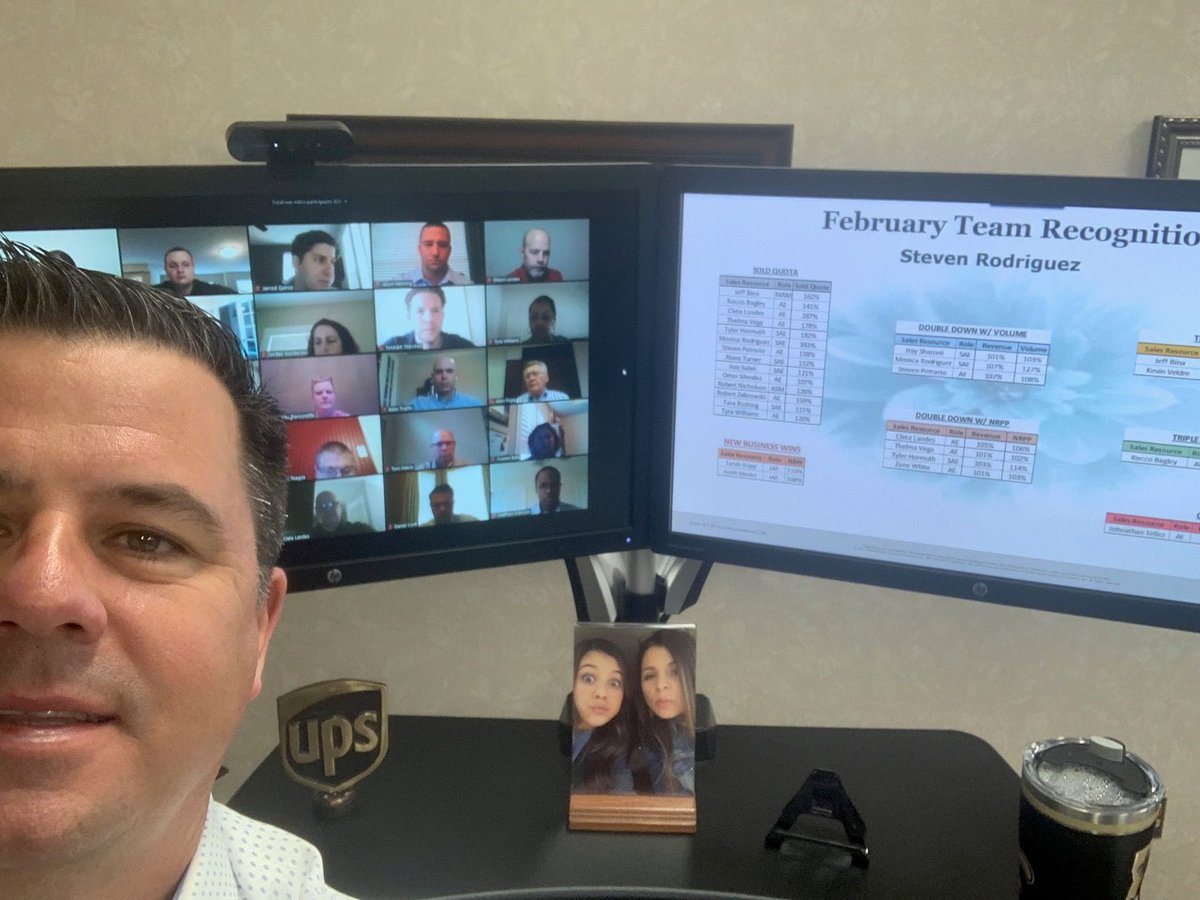 Who says you can't have a sales meeting &amp; social distancing? Red River Sales team meeting virtually today. Proud to be part of it &amp; driving customer collaboration &amp; partnership. #UPSersAreThere