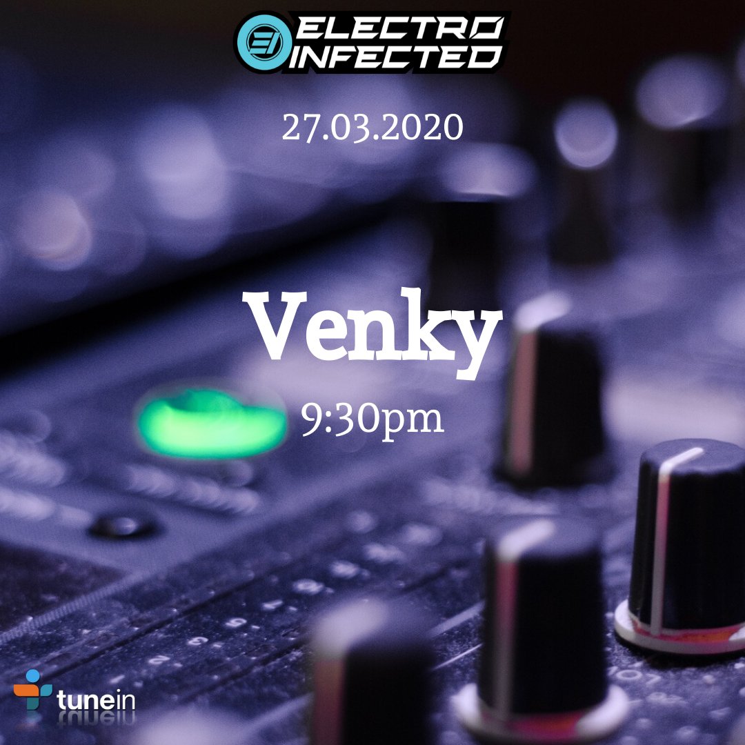 ishankachroo's tweet photo. Tonight Venky spins us some great #funkyhouse 9:30pm (IST) onwards !! Make sure to tune in @ElectroInfected @Saahilp @DjRick80 

Website
https://t.co/yNnTiHPHBK

Tune In
https://t.co/L5moNWgaNg

#stayhome #staysafe #funkyhouse #housemusic #electroinfected #tuneinradio #RadioShow https://t.co/78zktQwpri
