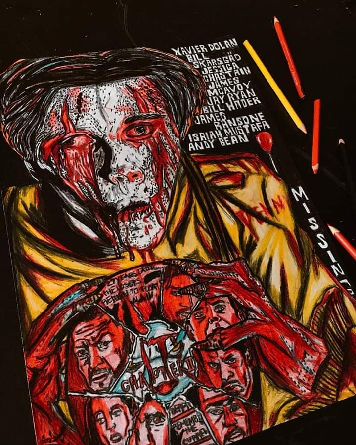 christosconsta8's tweet photo. Dibujo de la #película basada en el libro de @StephenKing de la entidad diabólica que adopta la forma del #payaso @ITMovieOfficial , Esta hecho con #lápicesdecolores @artesco_oficial en una hoja A3...#art #arte #dibujo #drawing #it #eso #artsketch #artofinstagram #artwork https://t.co/8rLPKpBD6U