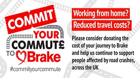 Brakecharity's tweet photo. Covid-19 is affecting our normal fundraising, so why not donate some of what you’re saving on commuting today to Brake and help us continue to provide vital support to road crash victims? #CommitYourCommute 👉 https://t.co/MUu2XAxTHP https://t.co/BhjWcdNM6G