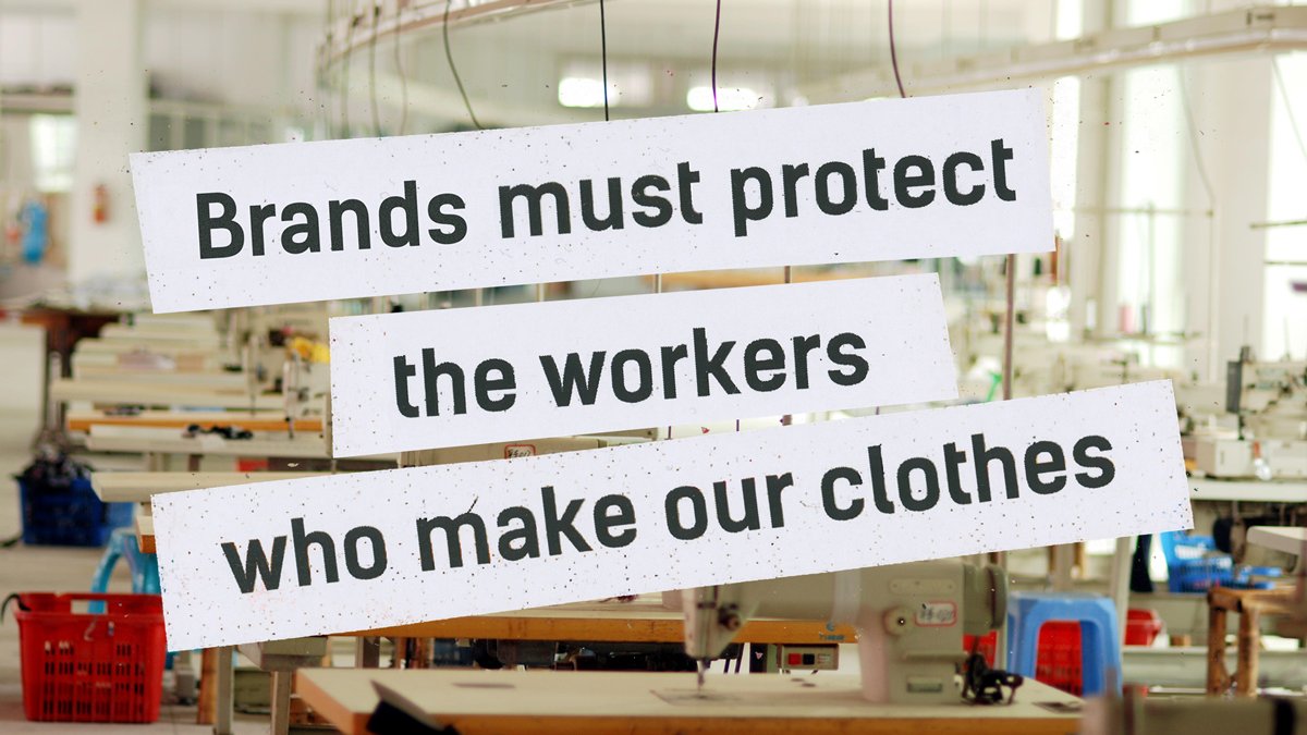 The people who make our clothes are in crisis, too.

Join us in standing up for garment workers around the world &amp; call on brands to take responsibility during this global pandemic. 

Find out how can help on our blog: fashionrevolution.org/the-impact-of-…

#WhoMadeMyClothes?