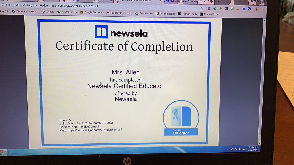 HigginsPenguins's tweet photo. Excited to use my new skills with distance learning! @Newsela https://t.co/jlvbdULQXo