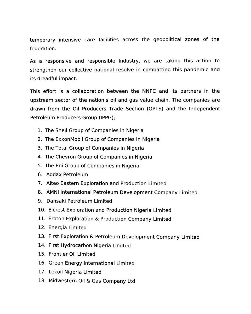 BashirAhmaad's tweet photo. FLASH: Nigeria Oil &amp; Gas Industry under the leadership of the NNPC GMD, Mallam @MKKyari has joined Nigeria’s war against #coronavirus pandemic with a handsome donation of USD $30 million (about N11 billion). The amount will be delivered in phases, starting today. Read details ⤵️ https://t.co/5LoKwZn8VF