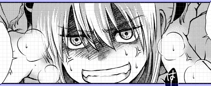 GWコミ新刊神楽ちゃんタイムスリップおねショタ沖神本「1214パラドックス・下」進捗。少年マンガ主人公系の神楽ちゃん。 
