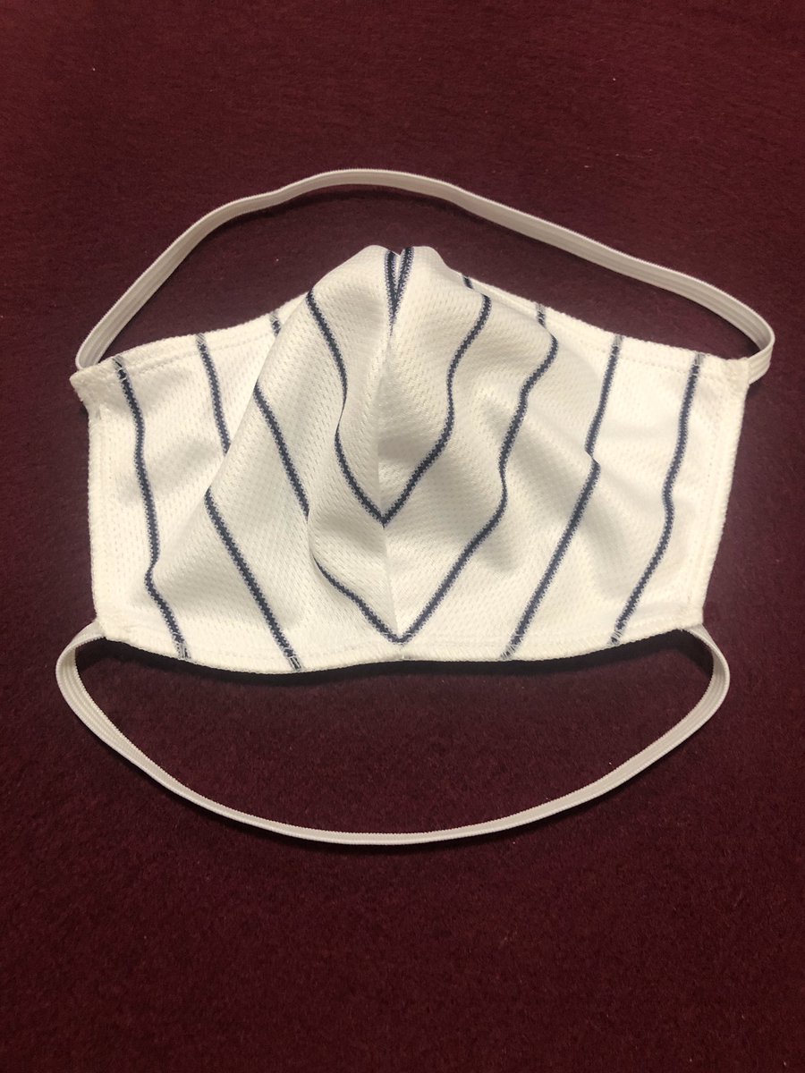 BaseballBros's tweet photo. MLB and Fanatics have stopped the production of MLB jerseys and are using that jersey fabric to produce masks and hospital gowns to fight the coronavirus pandemic https://t.co/2cdczMjX1V