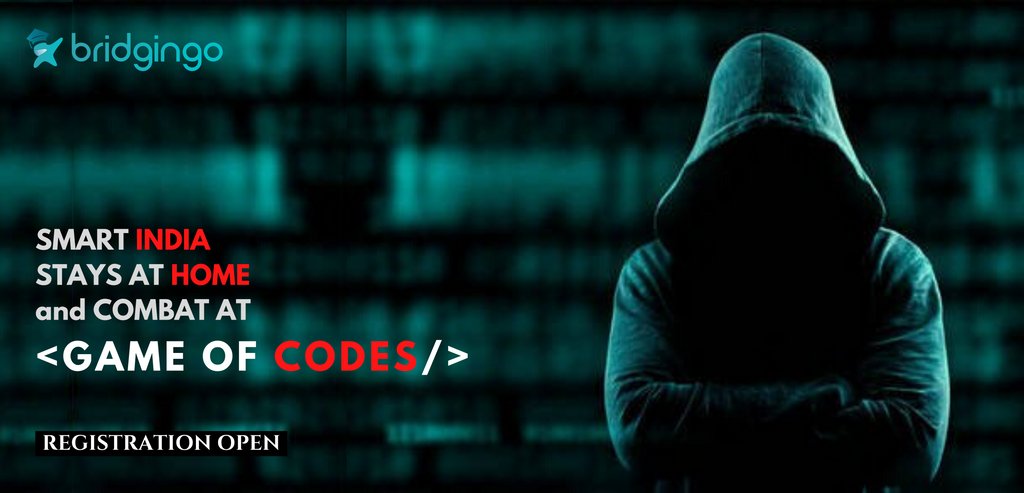 The ultimate coding showdown is Back!
Buckle up your belts!
A National Level Hackathon for The Coding Geeks.
Registrations are open!
Link : buff.ly/39pqbaY

#Bridgingo #coding #Stayhomestaysafe #Covid_19 #coronavirus #codes #coder #StayAwareStaySafe #staysafe #COVID19