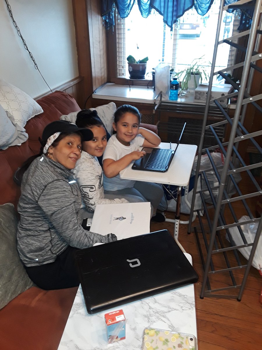 MoravianU's tweet photo. José Eliud Ruiz is a current, secondary education major that not only is adapting to #onlinelearning but is also teaching his 
@AllentownSD grandkids too! #ALittleRevolutionary
.
Thanks José for sending us these photos. How are you learning? Email socialmedia@moravian.edu https://t.co/LyfiOZ8pYf