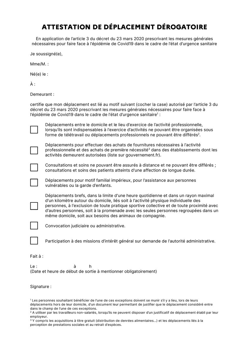 prefpolice's tweet photo. Les déplacements sont à réduire au strict minimum:
🔵Trajet pro
🔵Achats de 1ère nécessité
🔵Motif de santé
🔵Motif familial impérieux
🔵Déplacement bref proche domicile
🔵Convocation judiciaire/administrative
🔵Mission d'intérêt général
⚠️Attestation obligatoire
#RestezChezVous https://t.co/ow7bD3SA92