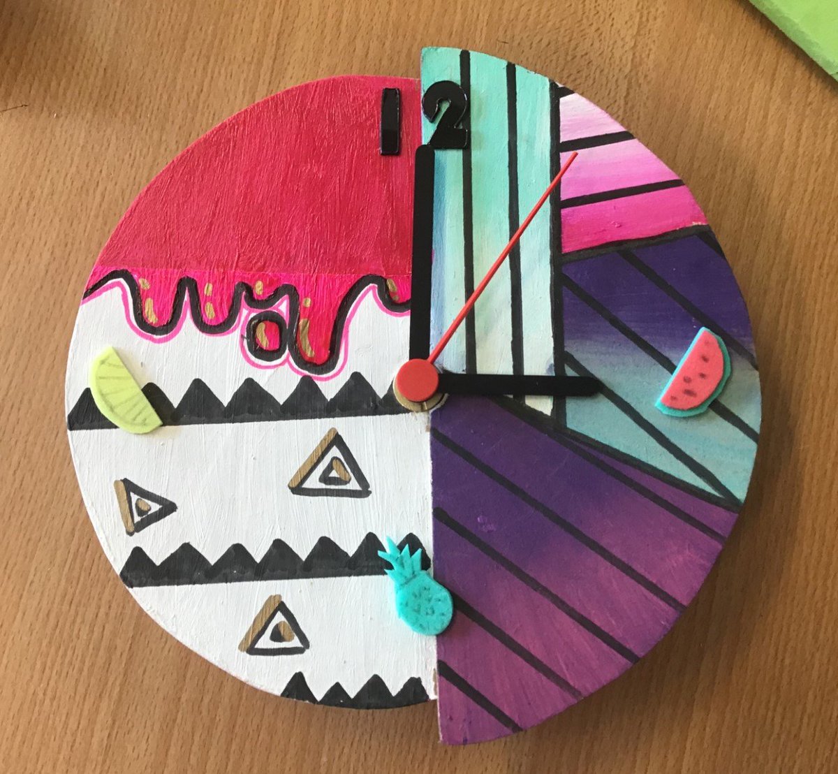stpaulsdtdept's tweet photo. Year 7 Memphis Design Movement inspired clocks https://t.co/R4wUQTvdB3
