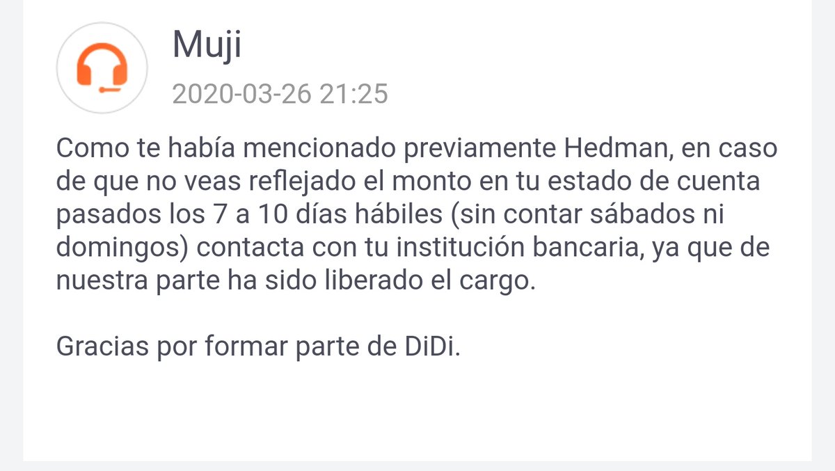 EdyGuzman6's tweet photo. @DiDi_Mexico en verdad es increíble su falta de sencibilidad e interés a sus clientes. Tengo 2 viajes cargados a mi tarjeta por más de 500 entre ambos y su respuesta deja mucho que desear. Con @Uber_MEX  no pasa. https://t.co/qNBMXvwIp4