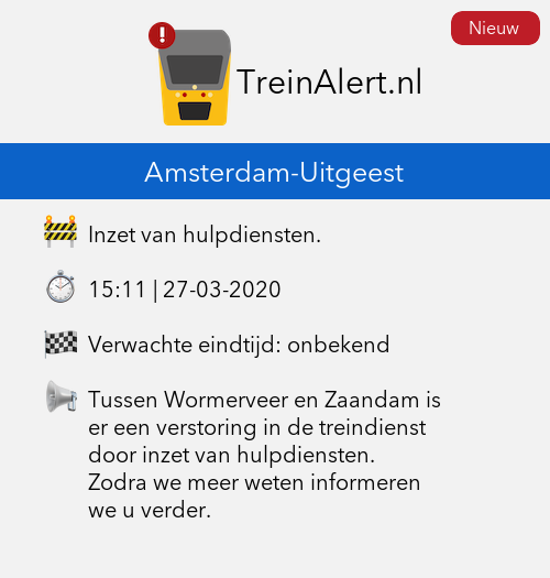 Melding hulpdiensten Inzet Wormerveer