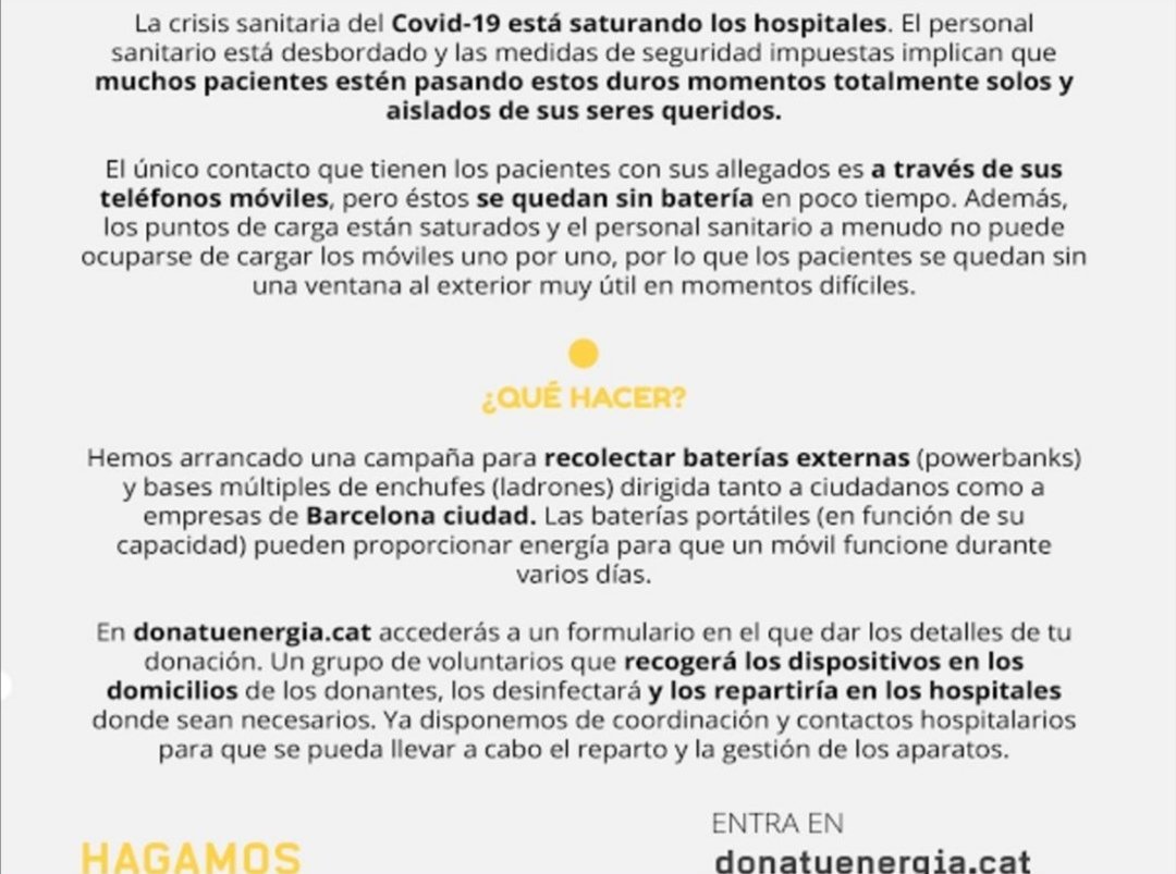 Unos amigos están realizando esta iniciativa, se agradece difusión y toda aportación posible #DonaTuEnergia #COVID2019 #Coronavirus #AyudemosDesdeCasa #AyudaDesdeCasa