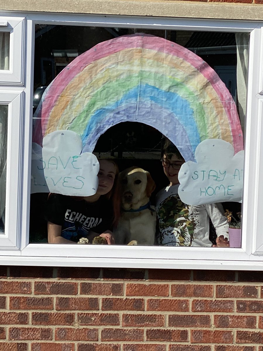 magintymagoo's tweet photo. @CastleHillHead check out our rainbow, #CastleHillKids #StayHomeSaveLives https://t.co/IlddjSqDve