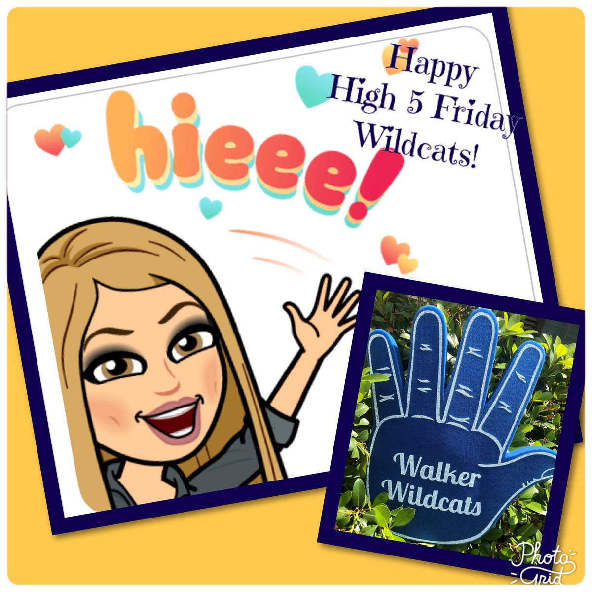 ncarroll9876's tweet photo. Happy High Five Friday Wildcats! 🤗 #wearewalker @CFISDWalker https://t.co/H6LumIjxhv