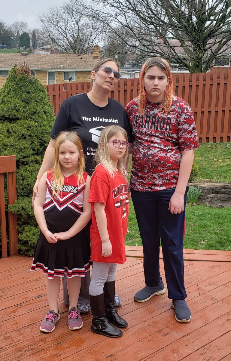 Lizb002's tweet photo. I finally got boy child to participate barely.   Red and black day #efpride
#efIndoorpercussion #EFVirtualSpiritWeek https://t.co/3BIiFFSCll