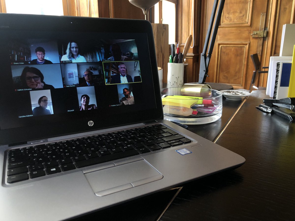eviallemann's tweet photo. Interkantonales Zusammenarbeiten in Zeiten von #COVID19. Hier tagt der Vorstand der Konferenz für Kindes- und Erwachsenenschutz. #KOKES https://t.co/TQBLjwIj82