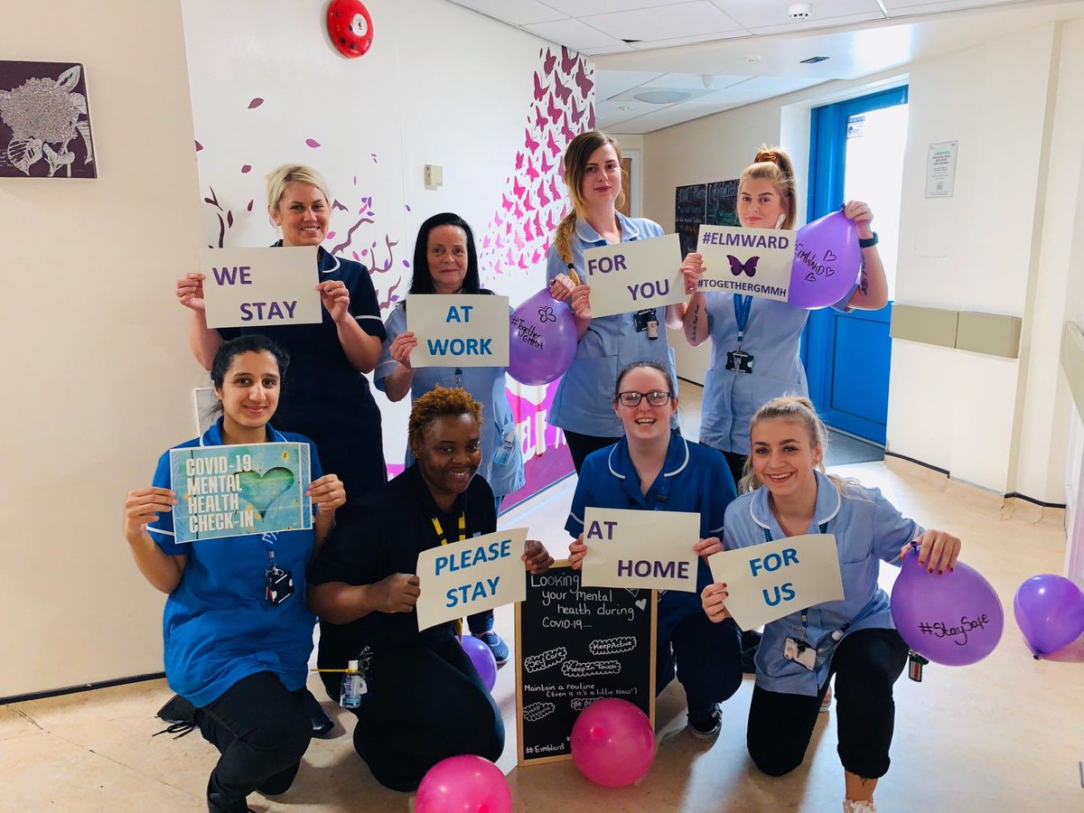 vanessarose1989's tweet photo. Elm ward reminding everyone to please stay at home #covid19UK Also promoting ideas, how to look after your mental/physical health during this stressful time #staysafe #elmward #togetherGMMH #teamelm @Hazel_ParkHouse @SheilaH78888923 https://t.co/sSqz6JexJR