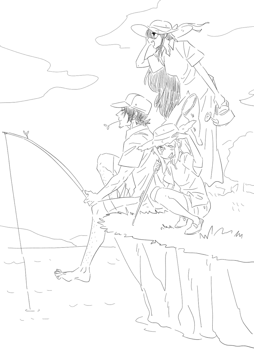 #おまカプ
三人で島に住んだら楽しそう。 