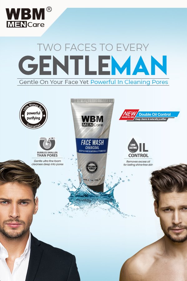 wbmcare's tweet photo. #WBMMenCare Deep Cleansing Face Wash With #Charcoal 

Double the Power, Double the Results.
Deep Cleans &amp; Naturally Purifies your Skin
Use the WBM Men Care #Facewash

https://t.co/daKHW4NyEL

#WBM #MenCare #SkinCare #charcoalfacewash #menfacewash #mencarefacewash #wbmmenfacewash https://t.co/LuGMBB9Kyh