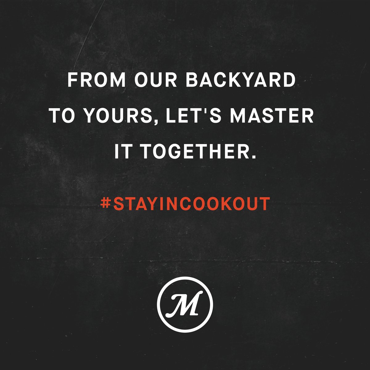 Masterbuilt's tweet photo. Tomorrow, the outdoor cooking community is coming together for #StayInCookOut. Join us from your own backyard. Tag us @Masterbuilt and use #StayInCookOut to share what youโre grilling or smoking.
#Masterbuilt #TeamMasterbuilt https://t.co/e1k6gMdv8a