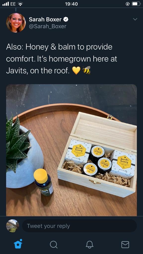 Honey &amp; balm from the #greenroofs <a href="/javitscenter/">Javits Center</a> will be used in the field hospital below 🥰🌱🐝