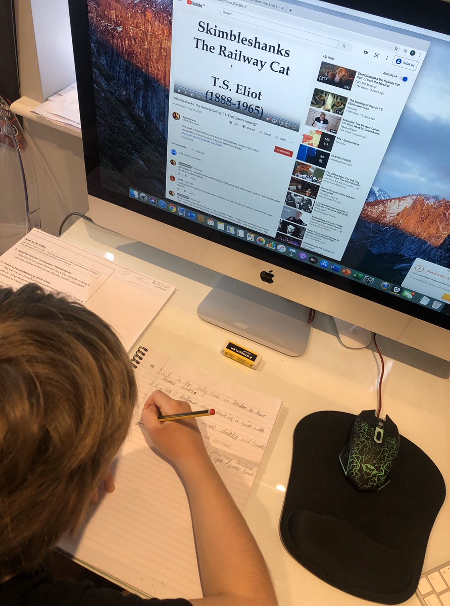 lakeview2019's tweet photo. FP enjoying listening to @TSElibot #skimbleshanks #homework #poetry @YH_EnglishDpt @YorkHouseSch #year5 https://t.co/z7UXbDwJbr