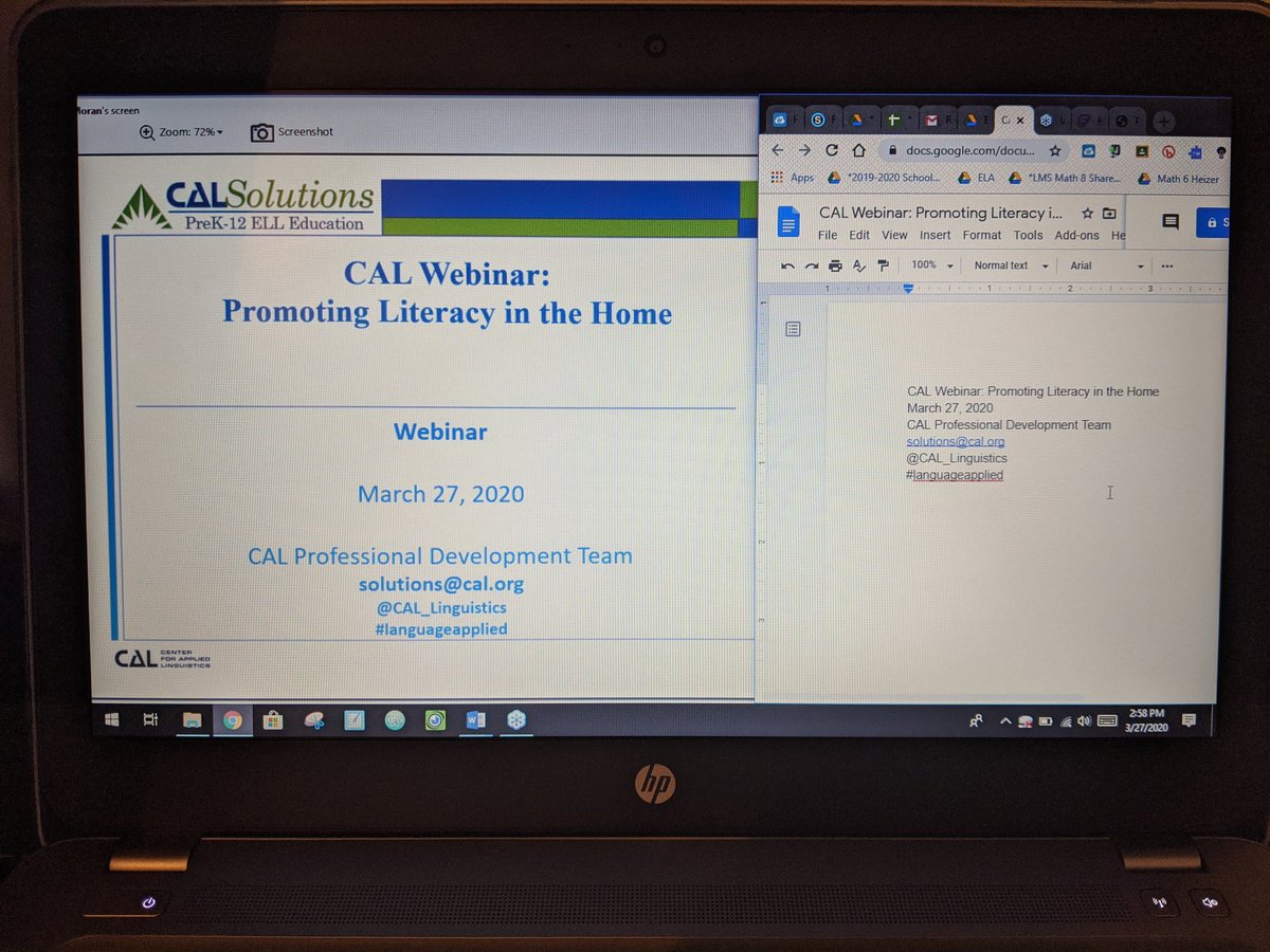 JamesTuckESOL's tweet photo. Getting started with this awesome free webinar! Join us! I'm ready to take notes! @CAL_Linguistics #languageapplied https://t.co/LljcFX5e9N