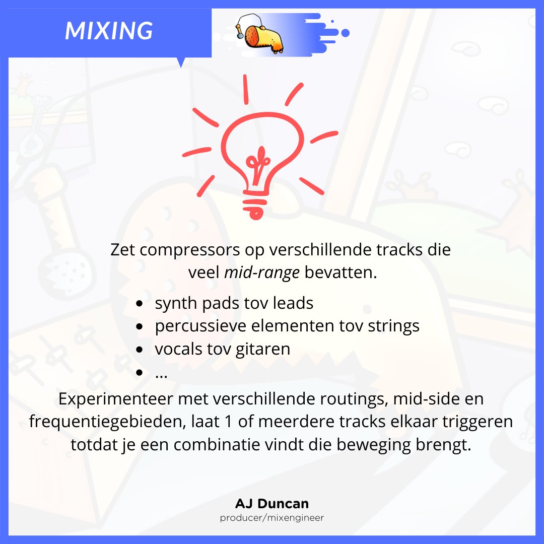 aj_duncan's tweet photo. Creatief mixen met subtiele sidechaining.⁠
•⁠
❓Heb je nog tips wat sidechaining betreft?
Laat iets weten in comments. 🙏🏼⁠
•⁠
#muziek #muziekles #muziekmaken #tip #sidechain #producer #studio #studiotijd #compressie #mixing #tip #logicprox #abletonlive #flstudio https://t.co/sPQ48gDj4I
