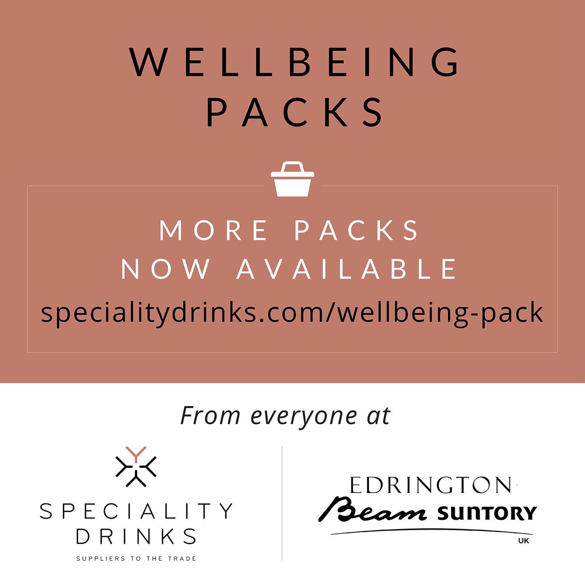 Wellbeing packs for the drinks and hospitality industry – MORE PACKS NOW AVAILABLE

We have worked hard to create lots more packs after the exceptional demand last week. We are delighted to announce that these have become available again!