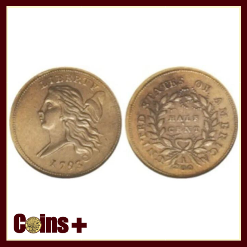 CoinsPlusCincy's tweet photo. The #CoinFace for the half-cent was Liberty. These #coins were also known as mills and were produced from 1793 to 1857. #FunFactFriday https://t.co/wr20Z2iAOz