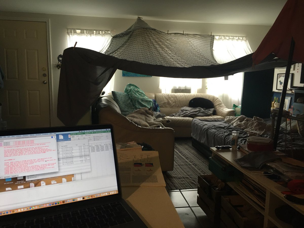 gregorcyte's tweet photo. My wife and I built a quarantine fort! I thought it might help separate my office from the living room and help productivity. But really we just spent a lot of time building an awesome fort! I think I’ll still call it a win. https://t.co/eWRV0B6for
