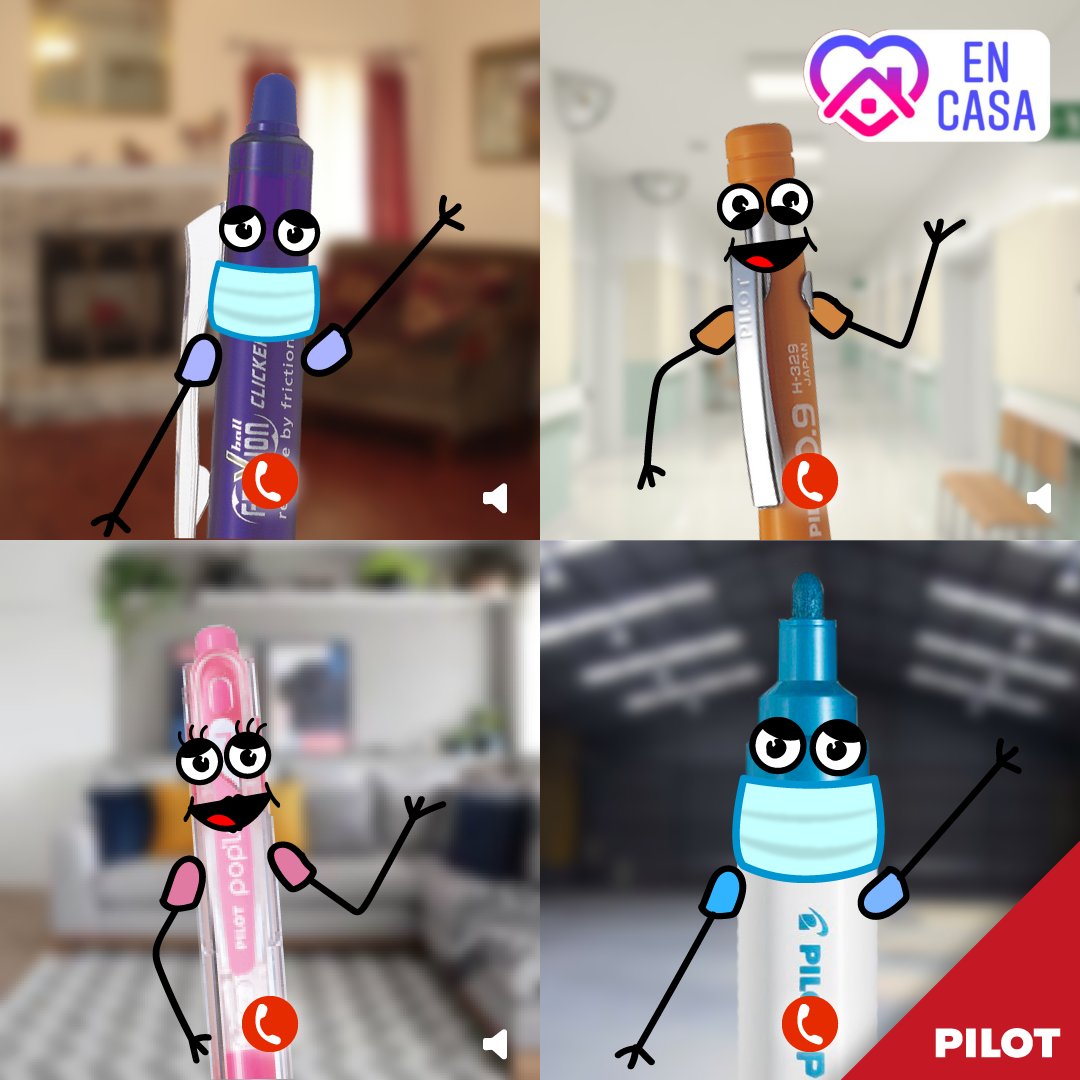 PilotChile's tweet photo. ¿Ya sabes cómo están en casa tus amig@s y familiares?
Un afectuoso abrazo de Pilot, para que todos superemos este complejo escenario a nivel mundial. 
#QuedateEnCasa #PilotChile #PilotPen #ElPlacerDeEscribir #PilotFrixion #FrixionClicker #PilotPortaminas #PilotPintor #PilotPopLol https://t.co/C2c4qa1Lch