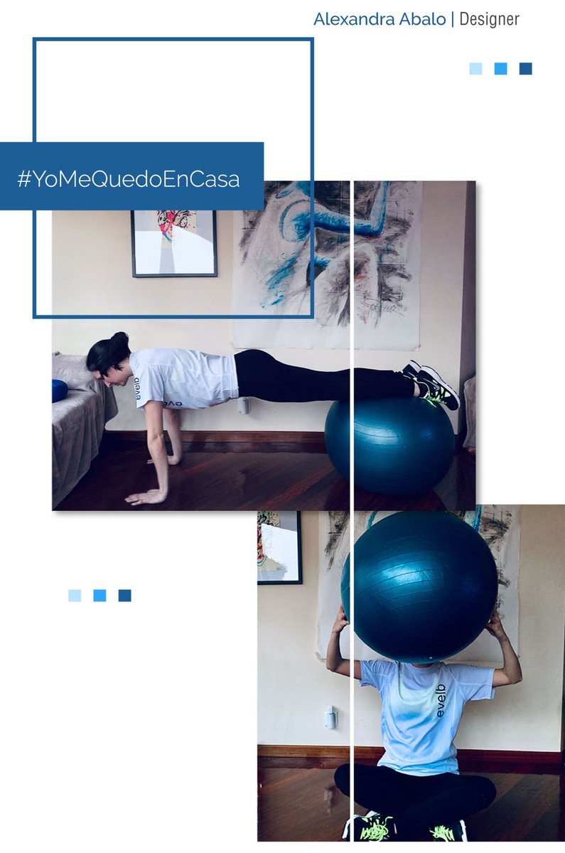 evelbTecnicas's tweet photo. Durante la cuartentena por el #Covid_19, es importante crear una rutina que nos ayude a mantenernos activos. Así hacen ejercicio miembros del equipo de evelb 👟 🚲 #Yomequedoencasa https://t.co/T3a5fcSy7t