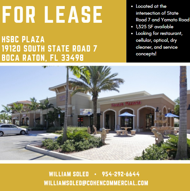 Cohen_Comm's tweet photo. Call William Soled at 954.292.6644 for more information!!

#CohenCommercialRealty #CCR #CommercialRealEstate #CRE #RealEstate #broker #leasing #forlease #retail #restaurant #cafe #westpalmbeach #palmbeach #warehousedistrict #residential #mixeduseproject #ilovewpb #trendy #modern https://t.co/1Ra2hnFw2T