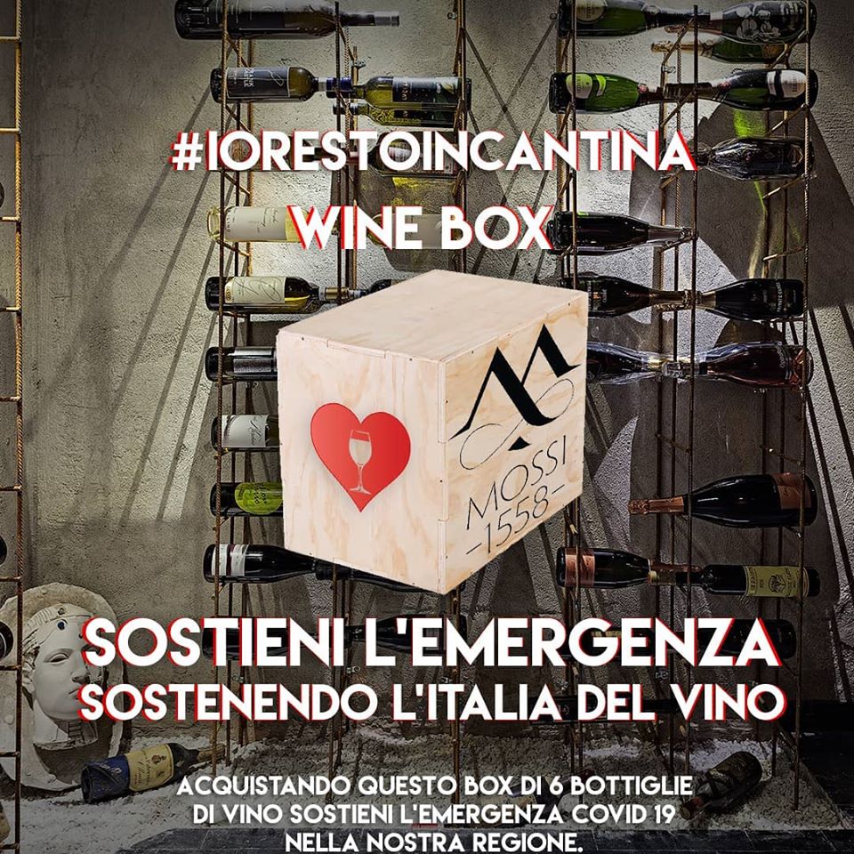 Mossi1558's tweet photo. La nostra Cantina partecipa al progetto di Charity di Cantina Social. Abbiamo creato due Box di nostri prodotti ad un PREZZO SPECIALE che vi consegneremo direttamente a casa in tutta Italia e SENZA SPESE DI SPEDIZIONE! 👍🍾🍷🚚❤️🇮🇹 #iorestoincantina
https://t.co/EMHcGk9aKs https://t.co/wk9WYJtVwz