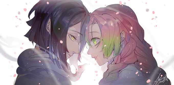 半熟Omu★待機中さんがTwitterに投稿した甘露寺蜜璃(鬼滅の刃)のイラスト。