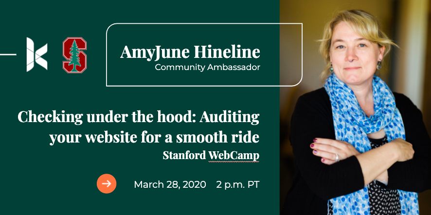kanopi_studios's tweet photo. Technical audits help uncover any issues a website might have. TOMORROW: Join Kanopi’s @volkswagenchick for an online session at Stanford WebCamp: “Checking under the hood: Auditing your website for a smooth ride.” Saturday, March 28, 2:00 pm PT
https://t.co/CcbkMloKDx https://t.co/DvzdOdOXsW