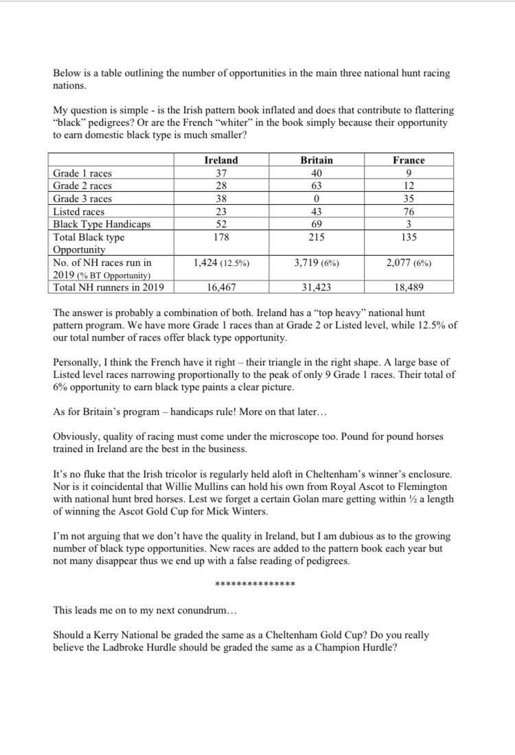 jane_mangan's tweet photo. Self-isolation has got me thinking - Do national hunt pedigrees paint a true picture? Why do French breds often outperform their pedigrees &amp; is the Irish NH pattern book flattering families? Here are a few notions ... https://t.co/hp5ap2Otol