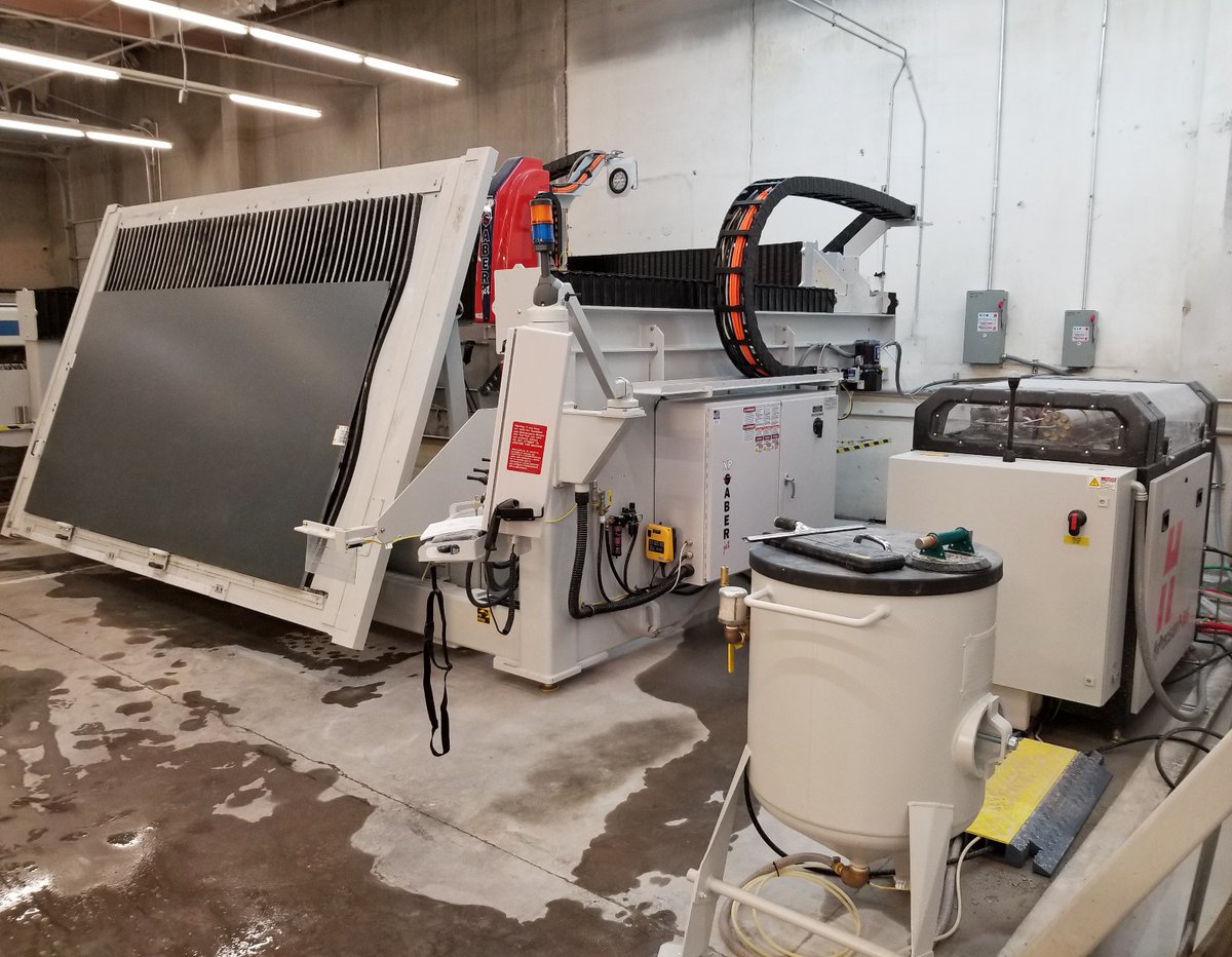 parkindustries's tweet photo. SABERjet XP with our patented Slab Loader, ready to go at Accent Marble & Granite. 🇺🇸
#freshinstallfriday #SABERjetXP #Sawjet #parkindustries https://t.co/yUh5c80WPU