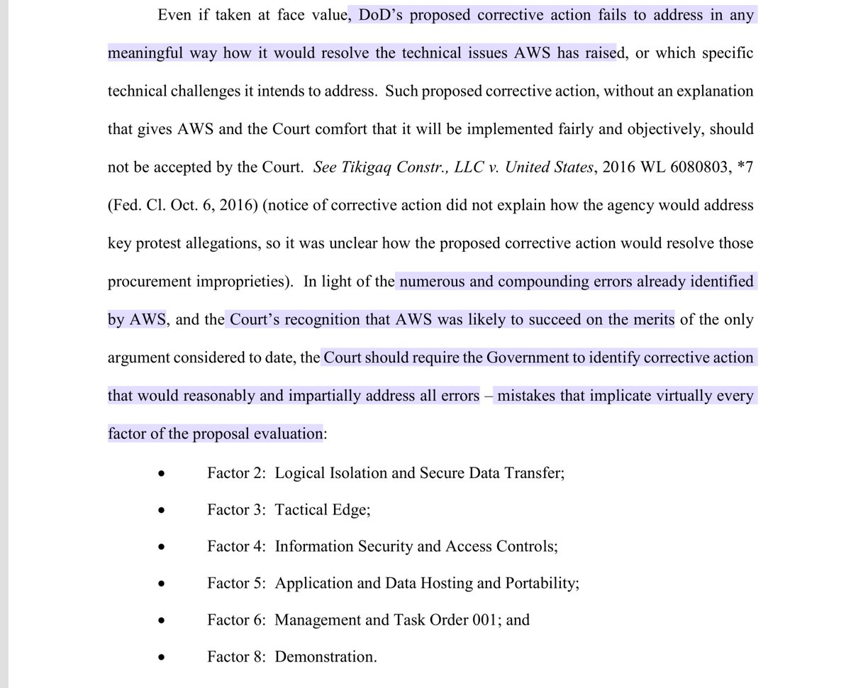 The initial award and then the DOD going back to CYA.I’ve seen a lot of crazy shit in DC.JEDI is next level stupidity of stupid.The DOD looks even MORE complicit and Trump & Kushner (ask for his WhatsApp & private emails) are all over this FUBARBURN IT https://drive.google.com/file/d/1eC0kU9ijwcrI9sBdg0EL2Eoq9BTqEznD/view?usp=drivesdk