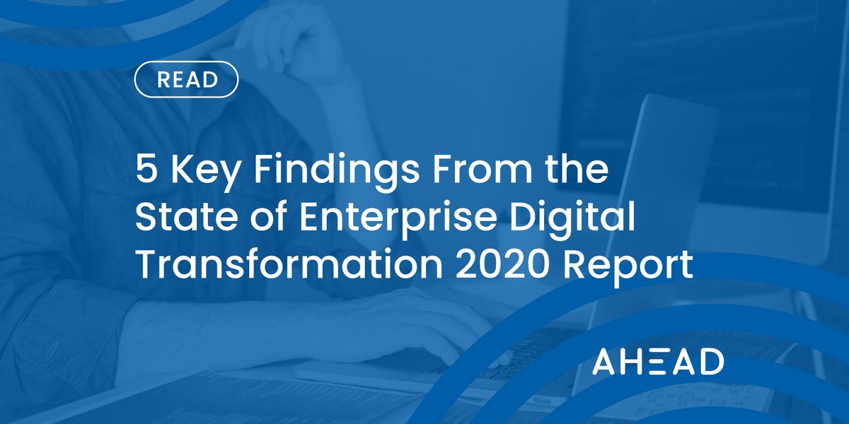 Ahead's tweet photo. Digital transformation is here to stay. Find out what works and what doesn't in our report to help along your journey. #digitaltransformatoin #futureofIT #CIO
Report findings: https://t.co/R7rCUHBxJG https://t.co/mQfrcqkKud