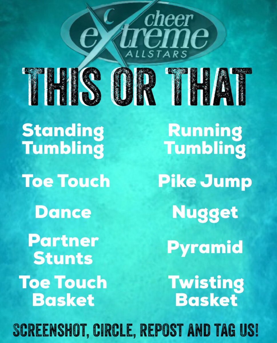 CEA_Maryland's tweet photo. This or That Cheer Edition 👗 https://t.co/dDOZsB163r