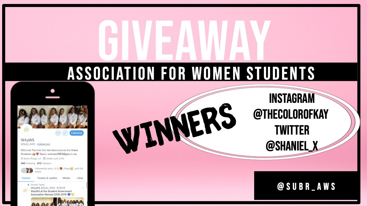 Subr_AWS's tweet photo. Hey, ladies! π Help us congratulate @ShaNeil_x on winning our Twitter giveaway! DM us to claim your prize, girl! π Do you like giveaways? Retweet this post to let us know! Thank you all for entering! ππΎββοΈπ€πΎ #AWS #slAyWS #BeautyBrainsAWS #WomenCanHaveItAll https://t.co/0Gkdwei6jZ