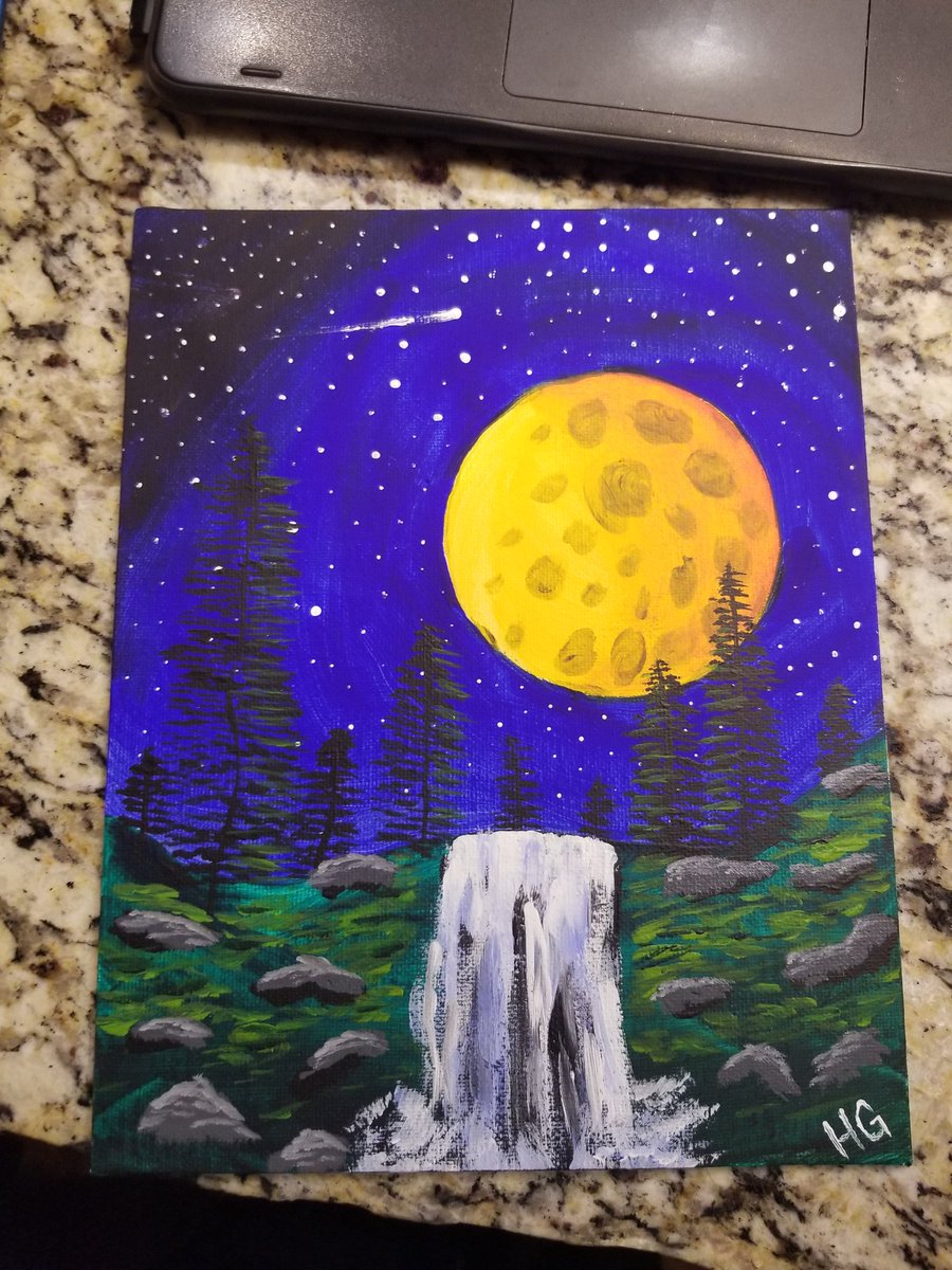 In homeschooling with an infant news: we made paintings! #SocialDistanacing #artclass