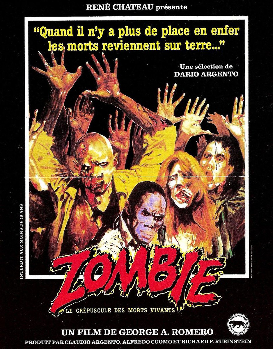 09-ZombieDeuxième film de la Saga des morts-vivants, ce film critique la société de consommation avec des protagonistes qui se réfugient dans un centre commercial pour échapper aux morts vivants. Film très sympathique avec du synthé.¾/5