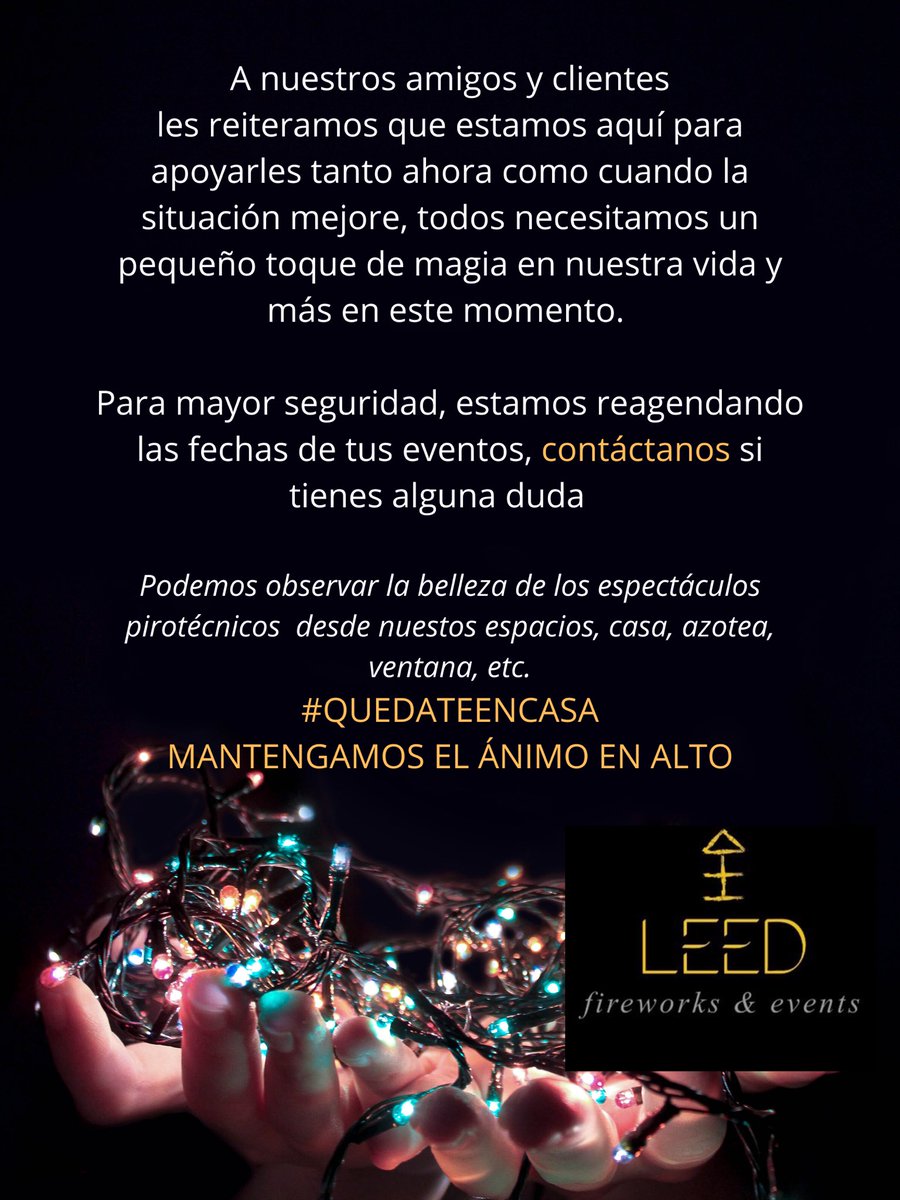 leedfireworks's tweet photo. ✨A nuestros amigos y clientes✨ #importante #accionespositivas https://t.co/97E07LiAD3