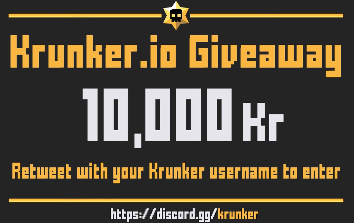 Every Friday we'll be hosting a 10,000Kr giveaway. To enter this week, all you have to do is retweet with your krunker.io username. The winner will be selected at random and announced by the end of the day.

Good luck!