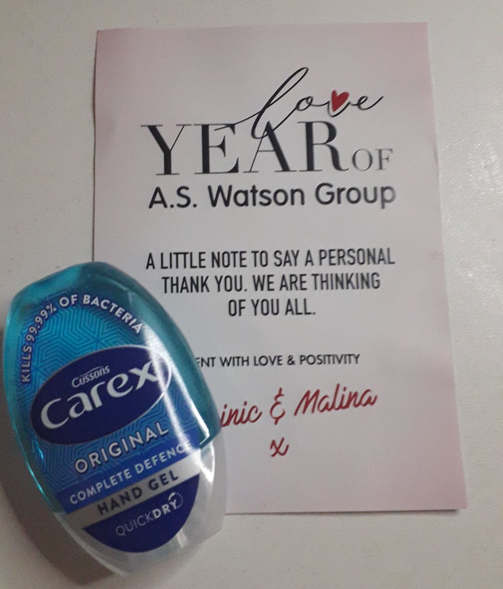 AliceTooze's tweet photo. What a lovely gesture! Thank you for caring. ❤❤❤ #tpslove #TPSPeople #ASWatsonGroup https://t.co/jhj7T21iVY