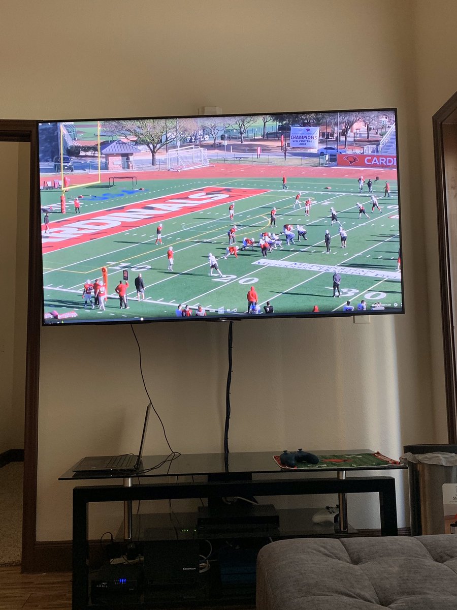 UIWFootball's tweet photo. .@UIW_DBCoach keeps grinding to help our student-athletes get better.
#TheWord #CouchCoaching https://t.co/0Ig1PG9ZC3